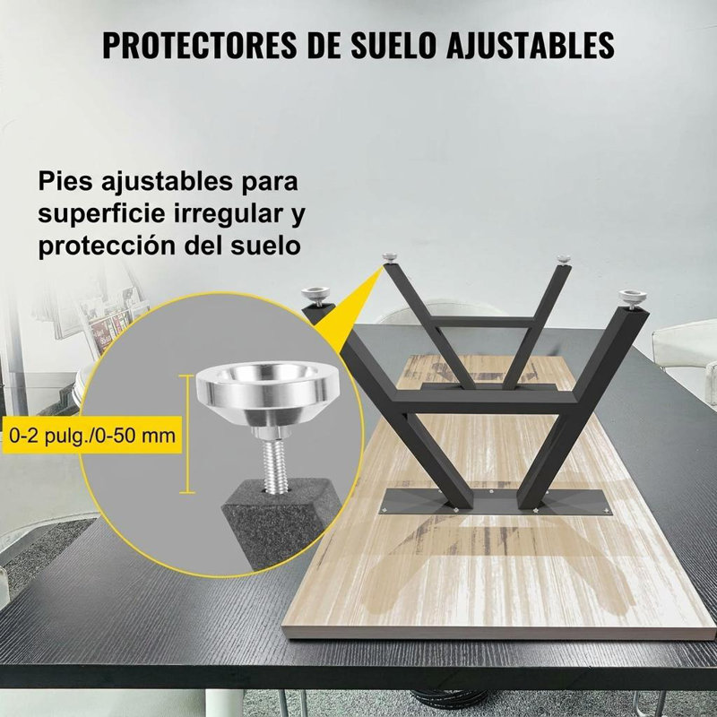 Set of 2 X-Shape Steel Table Legs | Heavy Duty H-Style Base for Dining, Kitchen Island & Coffee Tables, Sturdy Support