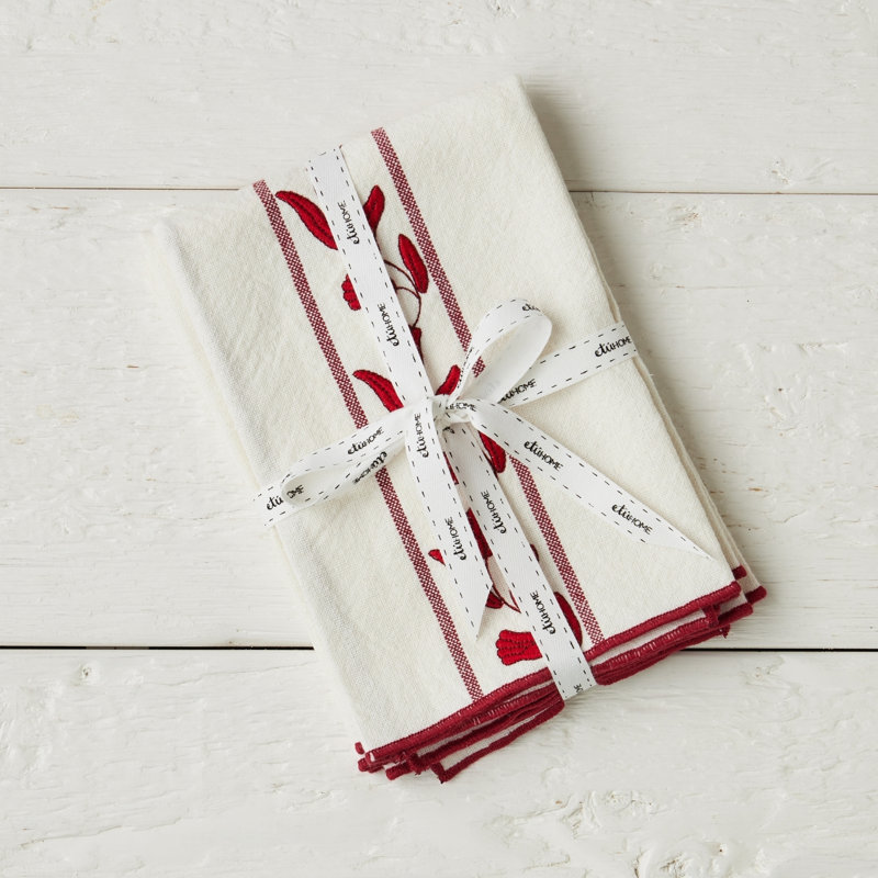 Dinner Napkins Tulip, Merlot Red