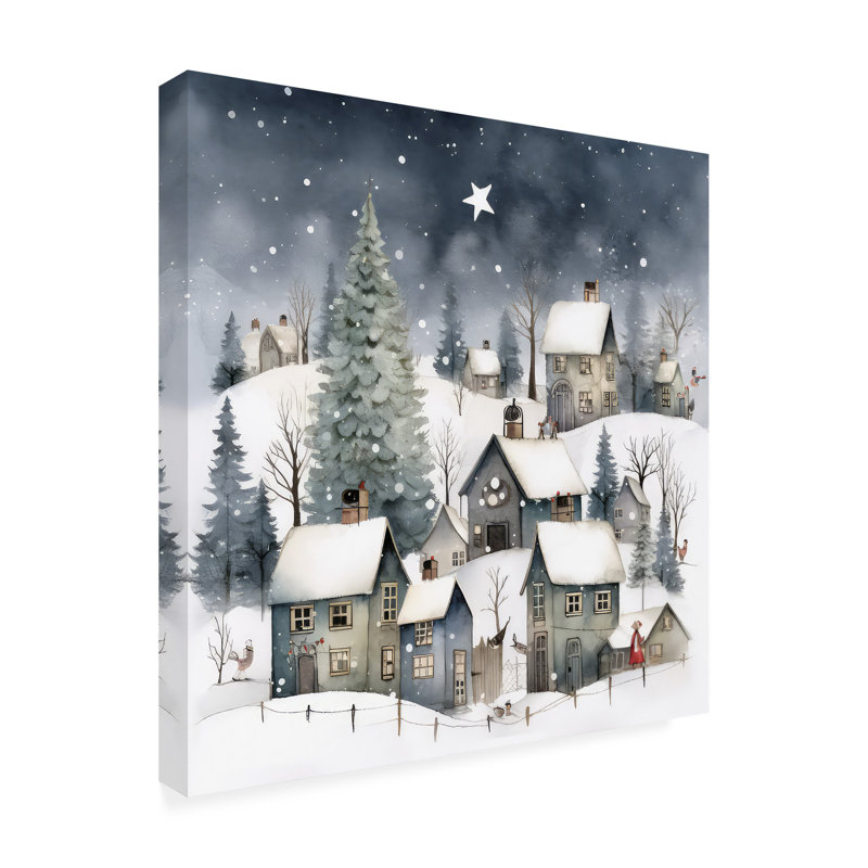 Seasonal Christmas Eve sur impression sur toile, L 18 po x H 18 po