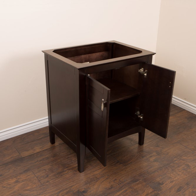 Base de meuble-lavabo simple 29 po seulement, Noyer couleur sable