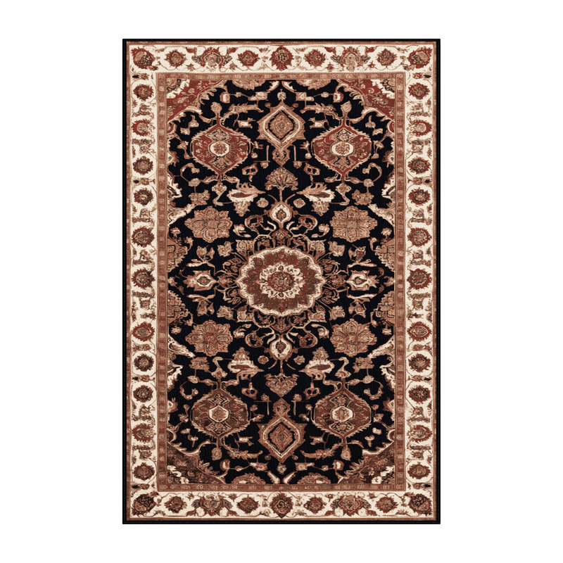 Tapis brun lavable à la machine, Rectangulaire 2 pi x 3 pi