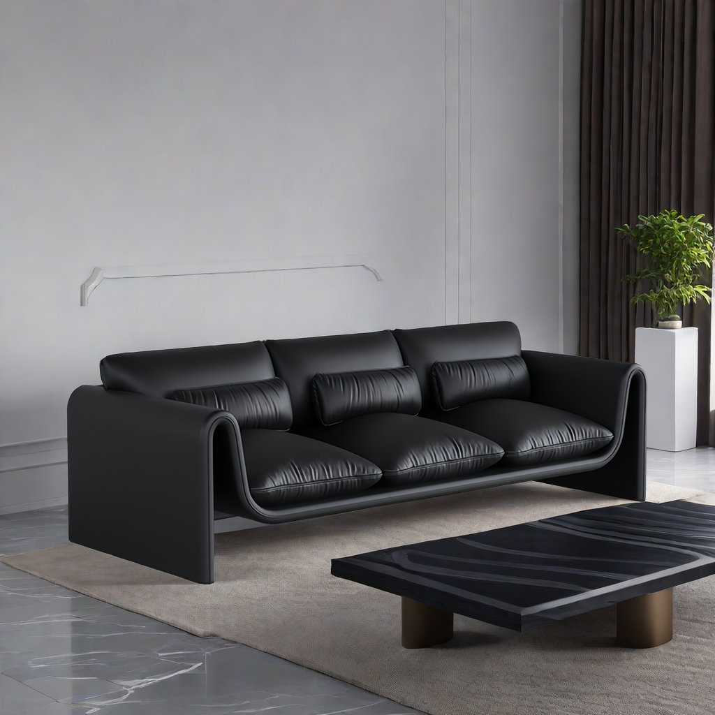 Lifton Modern Simple Black Sofa Wayfair Canada