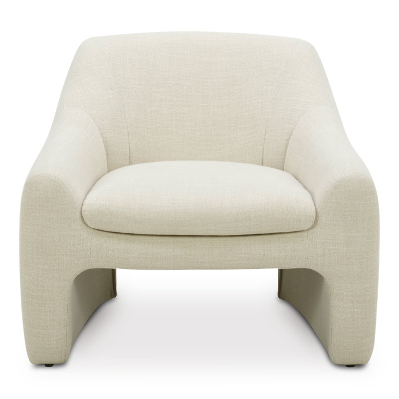 Fauteuil en polyester 33,75 po Haggins, Lin beige