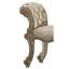 Tabouret de coiffeuse à patine dorée avec rembourrage moelleux et détails en os