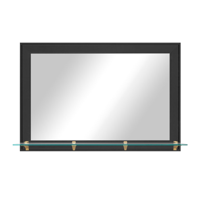 Matsuichi Flat Wall Mirror, 21.5" x 25.5", Pink/White