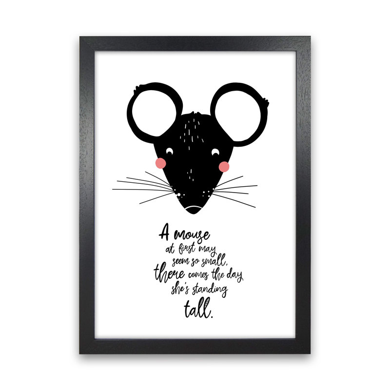 Mouse by Miniofmine - Print, Brown Framed, 63cm H x 46cm W x 3cm D