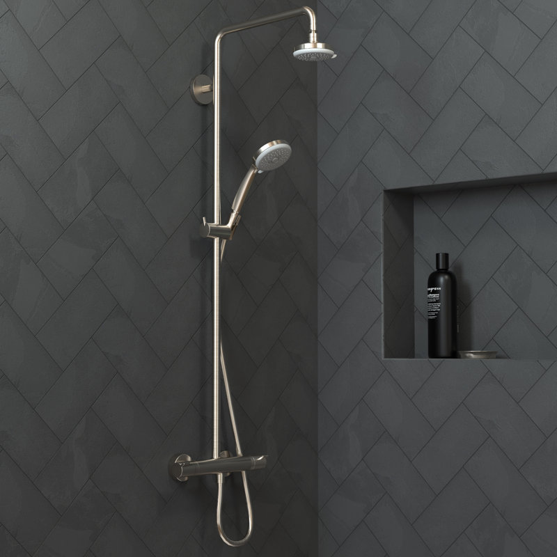 Croma Rain Fixed Shower Head, Brushed Nickel