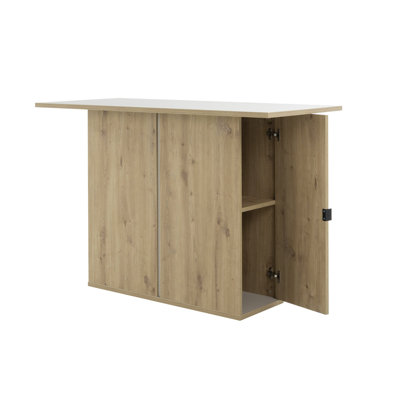136 cm W Kitchen Island with Top