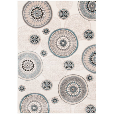 Tapis ivoire à motif géométrique Stratford