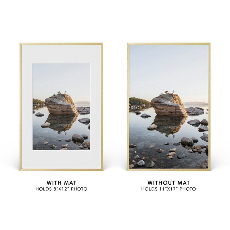 Gold Aluminum 11x17 Picture Frame with Glass
