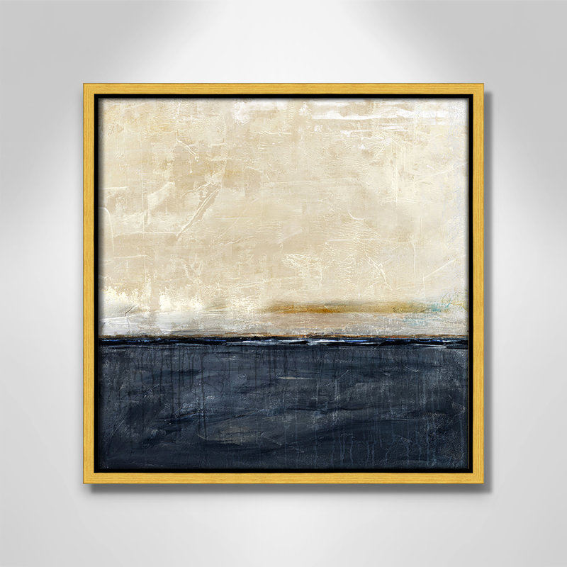 «Better Days», impression marine par Denise Brown, H 13,5 po x l 13,5 po, Doré