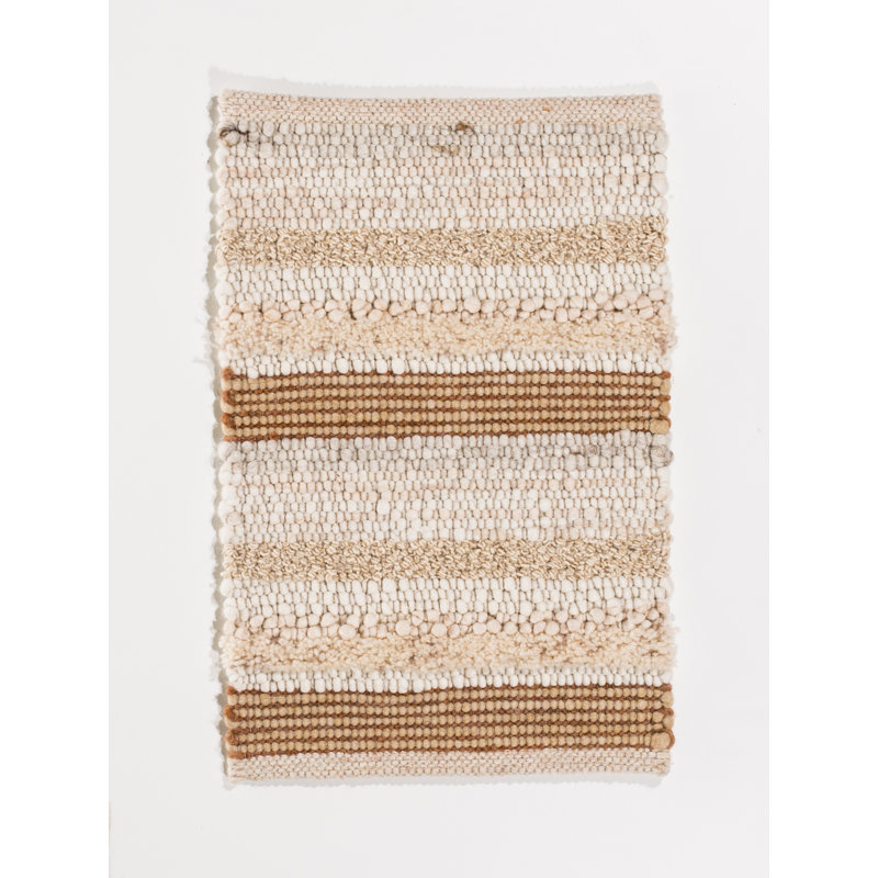 Aydin Striped Wool Area Rug, Runner 80 x 200cm