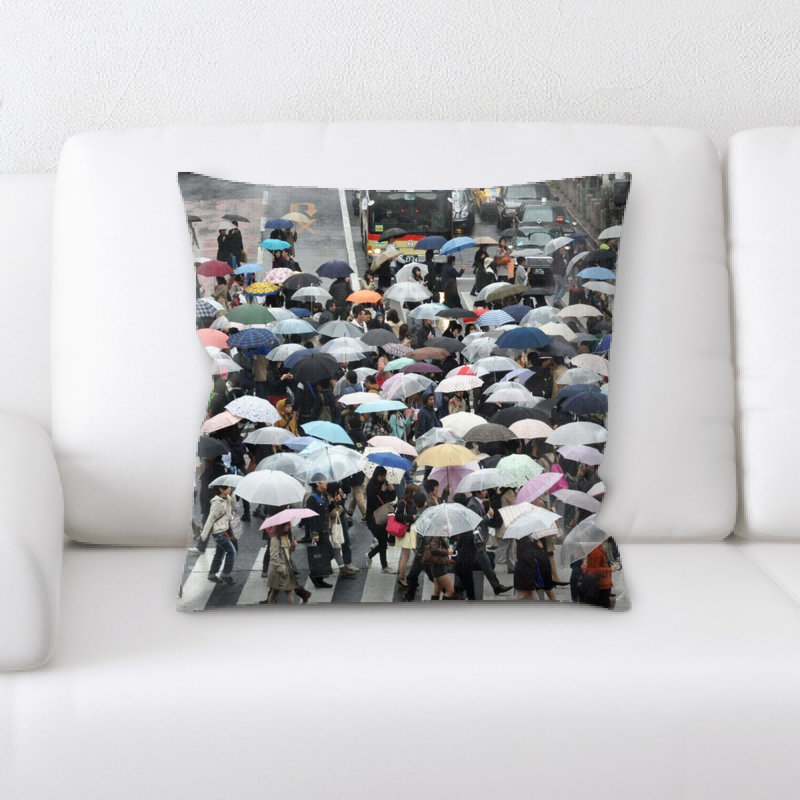 Street Life Microsuede Reversible Throw Pillow