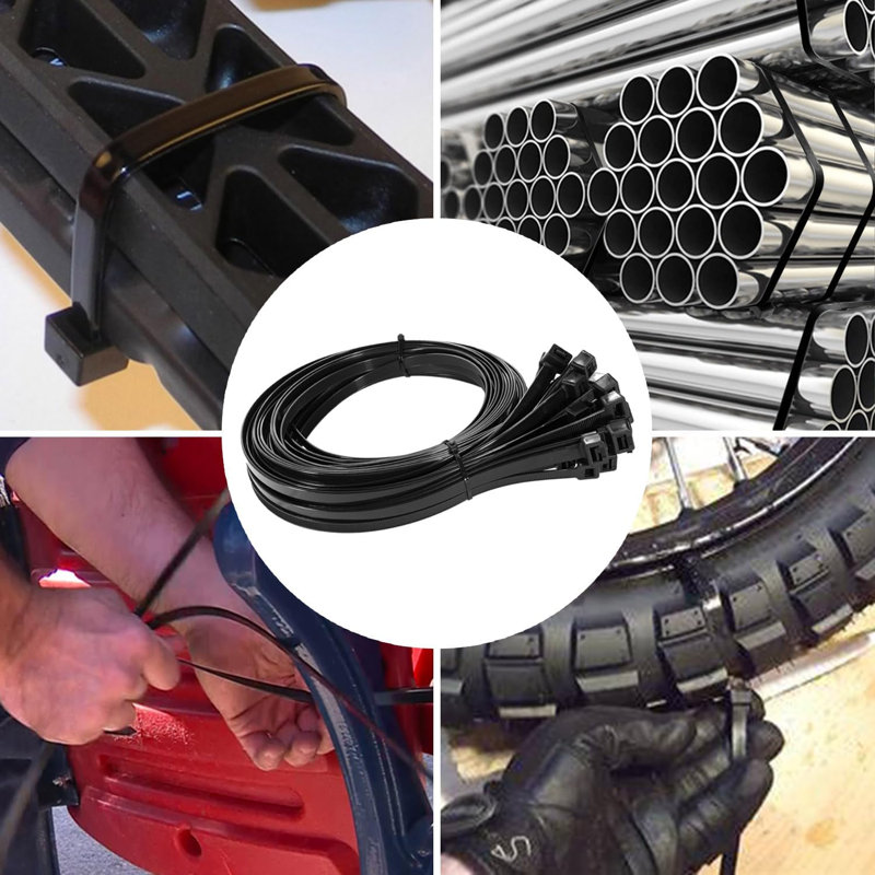 Heavy Duty Extra Long Cable Ties Black Zip Tie Wraps 80 Pieces