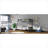 Platform Bunk Bed Twin Over Full, Compact Multi-Sleeper with Brown Finish, Metal and Wood Construction