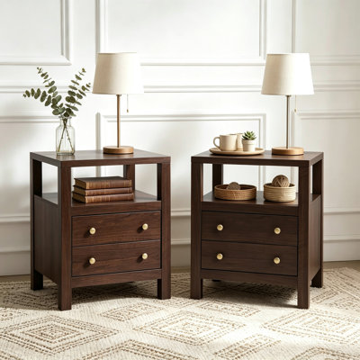 Table de chevet 2 tiroirs Sage