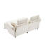 Canapé modulaire moderne avec 2 repose-pieds - canapé confortable en velours côtelé 85,8 po pour le salon (appui-tête beige, appartement
