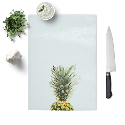 Glass It's Pineapple Time Chopping Board