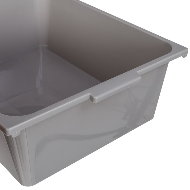 Gray and White 6-Bin Rolling Storage Cart