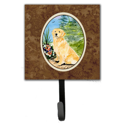 Porte-laisse et crochet mural golden retriever