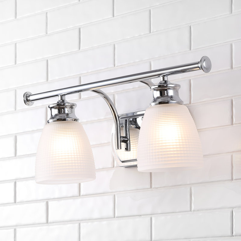 Hiles Metal/Glass Contemporary Modern LED Vanity Light, 2