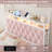 LED Canopy Bed Frame With USB Charging Ports, Modern Storage Bed, Metal Bed Frame With 2-Tier Shelves, Hidden Storage, Convertible Canopy To Platform Bed Frame-717524613-717524608