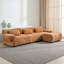 Combinaison modulaire, forme de joint en bambou, fauteuil, très grande compression et assise profonde en chenille 3 + 1 places (avec 3 coussins)-887696984