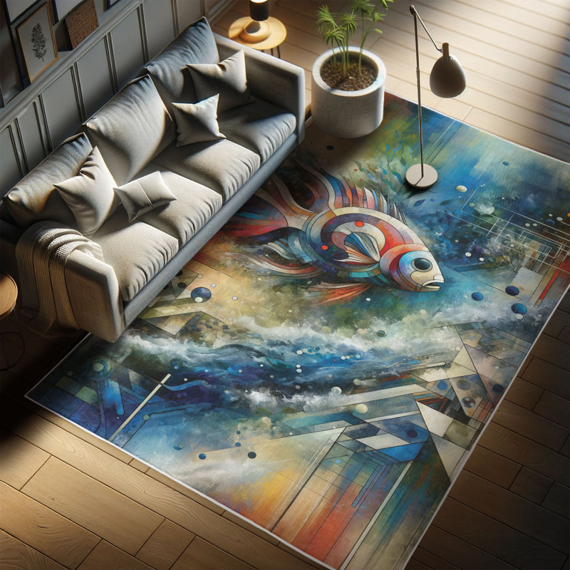 Machine Printed 177cm X 122cm Area Rug