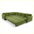 Chenille Upholstered Convertible Sleeper Sofa Bed Green