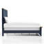 Lit campagne moderne et pin avec design bicolore, parfait pour les chambres élégantes et confortables.