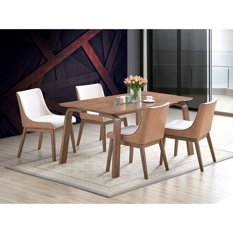 Ensemble de salle à manger 5 pièces avec chaises d'appoint