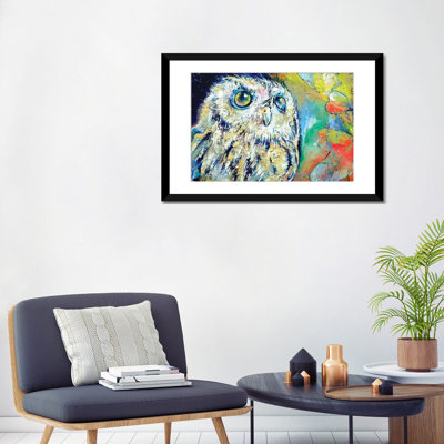 « hibou », reproduction d’art sur toile
