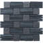 Landscape Wonder 1.5" x 1.5" Black Slate Basketweave Mosaic  Wall & Floor Tile