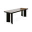 Bureau d'écriture rectangulaire en bois massif noir-117867022