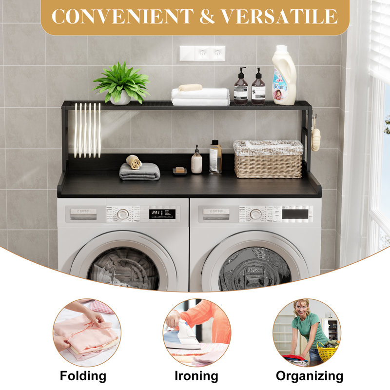Comptoir de laveuse / sécheuse Coolbebe, Noir mat