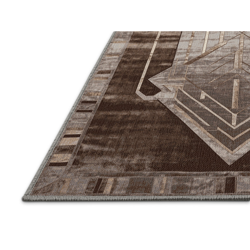Tapis gris lavable à la machine, Rectangle 7 pi x 10 pi