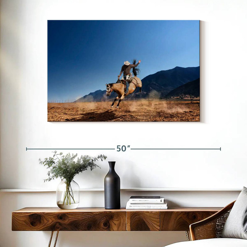 Lelar Western Cowboy, 26" H x 39" W