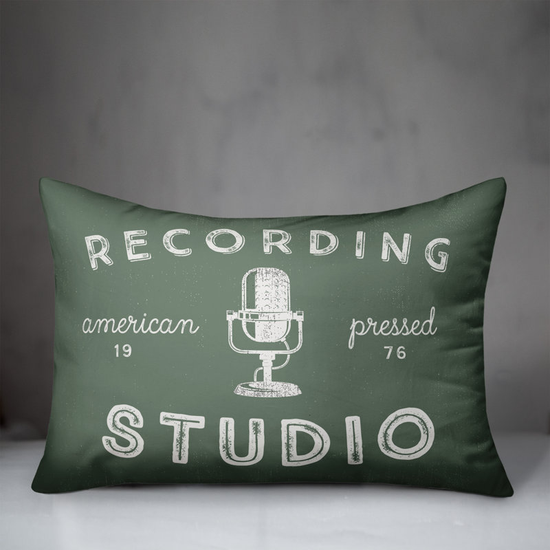 Outdoor Reversible Throw Pillow, Green