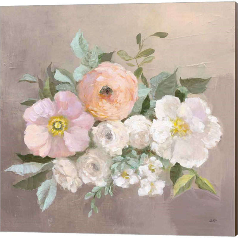 «Pale Floral Spray» par Julia Purinton, art sur toile (ensemble de 2)