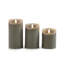 3 Pack Grey LED Light Up Authentic Flame Candles-561817546