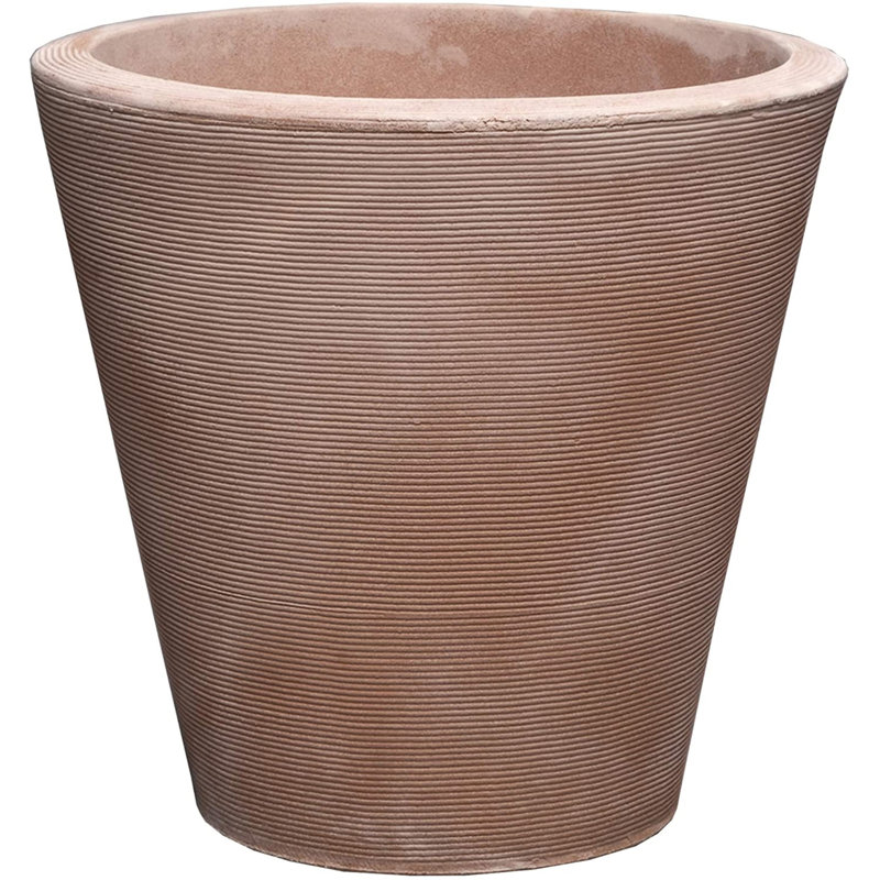 Caviar Black Crescent Garden 20" Polyethylene Planter