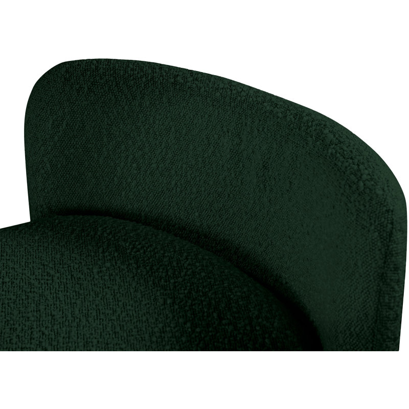 Banc en tissu Peyton Boucle, Tissu bouclé vert