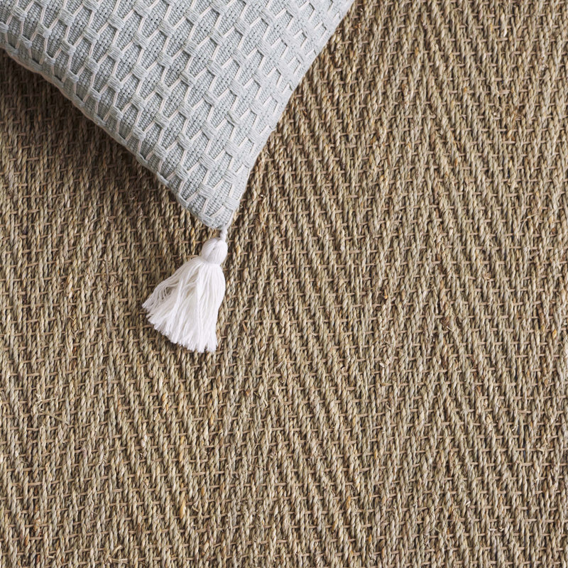Natural Fiber Performance Solid Color Rug, Rectangle 5' x 8'