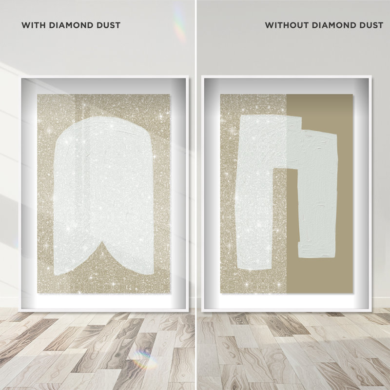 Minimal Ivory Set by Oliver Gal, White Shadowbox, 25.5"H x 37.5"W