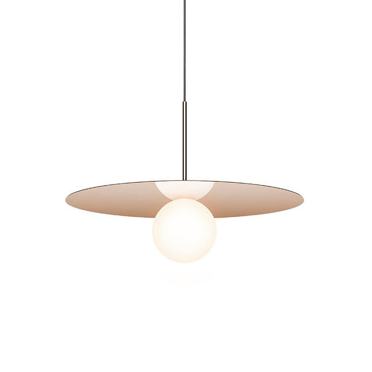 Bola Disc Pendant, Rose Gold, 14" H x 18" W x 18" D