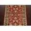 Tapis rouge / beige en laine noué à la main de conception unique 4 pi 0 po x 5 pi 10 po