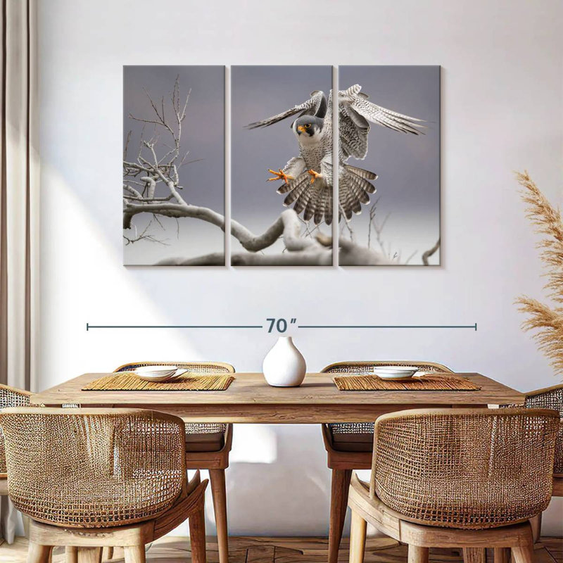 Brampt Peregrine Falcon, 36" H x 57" W
