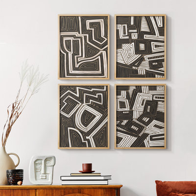 «Abstract Maze I», reproduction encadrée