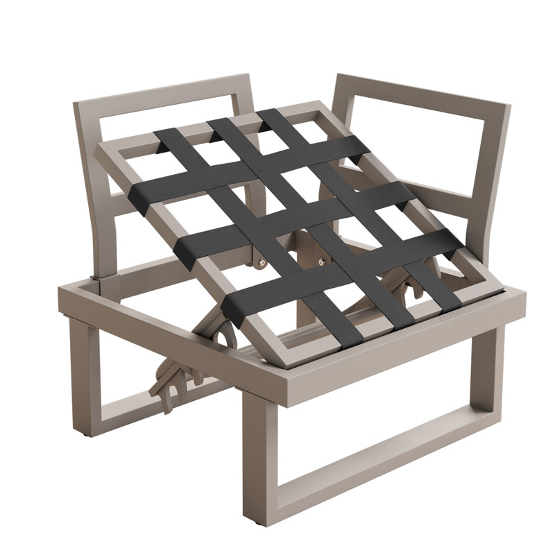 6-Seat Outdoor Corner Sofa Set With 2 Tables - Adjustable Recliner, Galvanized Steel Frame, Modular, khaki