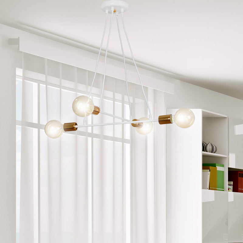 Mullen 4 - Light Cluster Pendant, White
